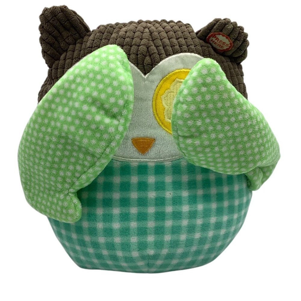 Hallmark‎ Peek A Boo Owl Plush Talking Toy 1.5V 2 AA Batteries Soft Fabric Plush